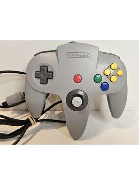 Nintendo 64 Solid Gray Controller NUS-005 Official N64 OEM Tested